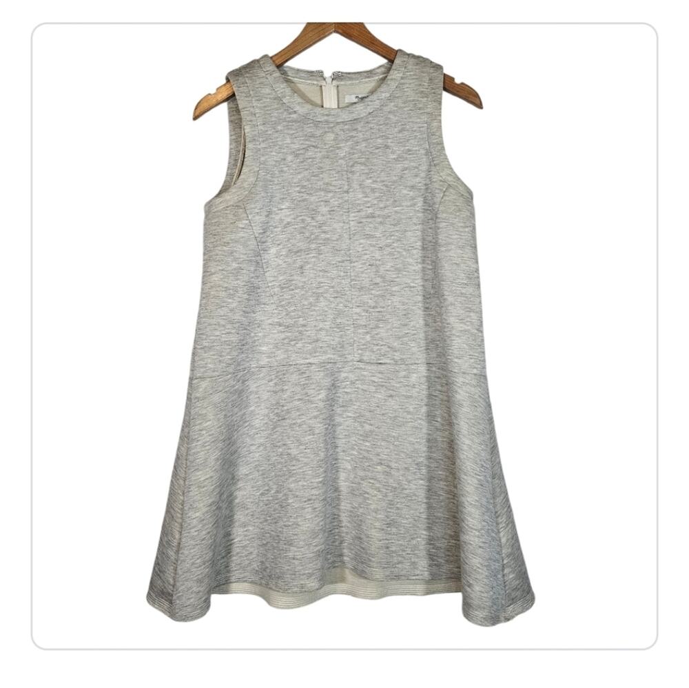 Madewell The Anytime Scuba Dress Medium Heather Gray Sleeveless Casual B0962